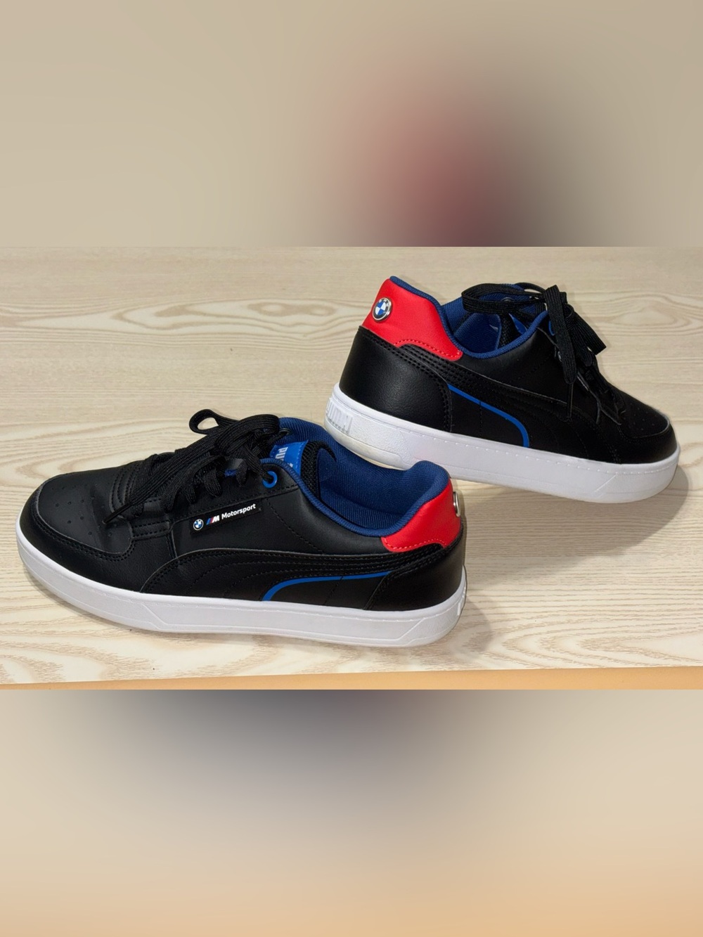 Puma Kids Black, Blue & Red Low-Top Sneakers
